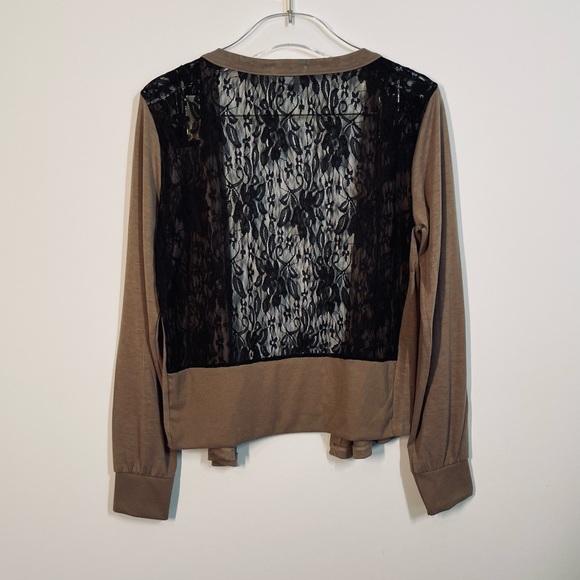 Love NY-LA tan and black cardigan size XL - Picture 3 of 3